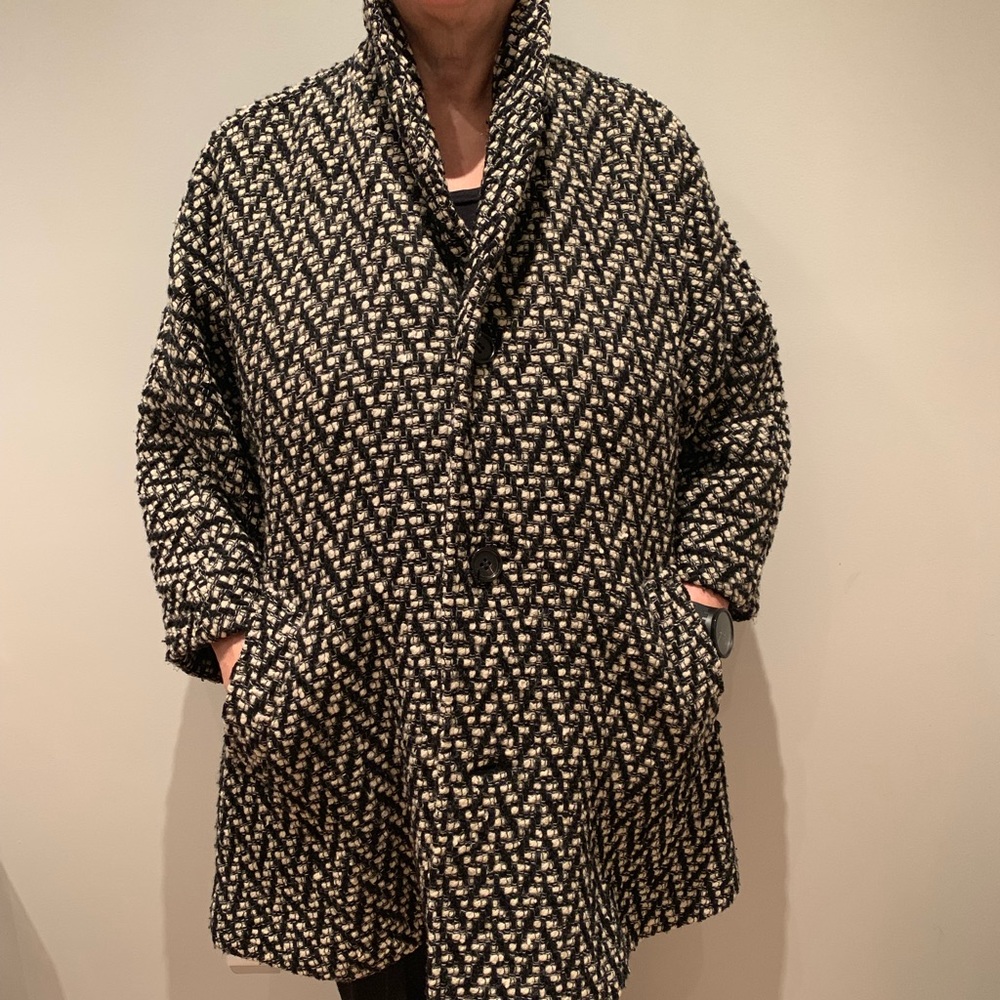 Wool black and white Comme Des Garçons coat